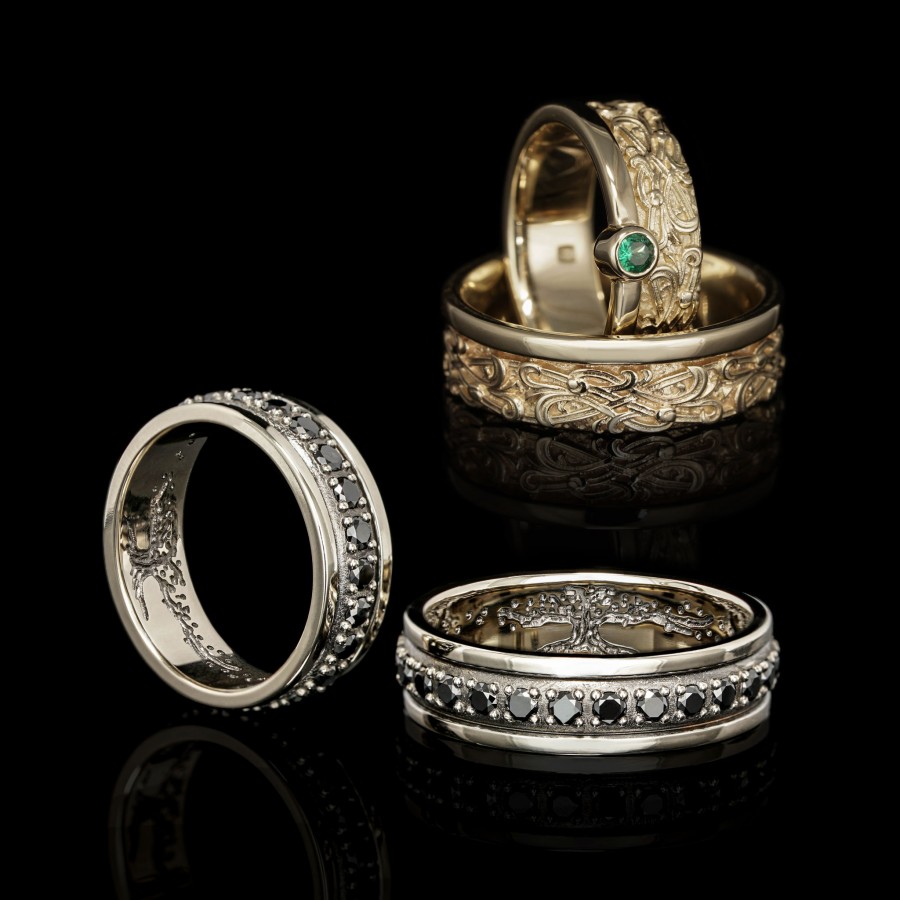 Bohemian wedding rings