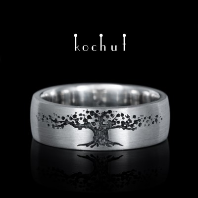 Wedding ring «The Tree of Life». Silver, oxidation