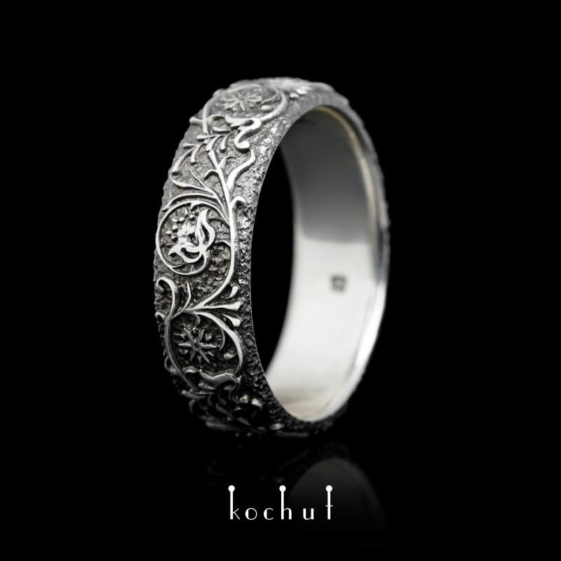 Ring «Harmony of nature». Silver, oxidized