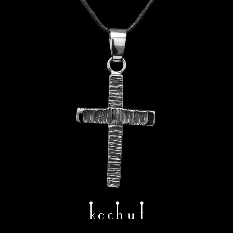 Křížek «Kovaný». Stříbro, oxidace
