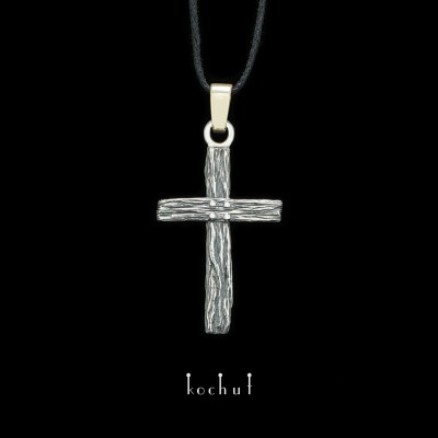 Cross «Life-giving». Silver, gold, oxidation