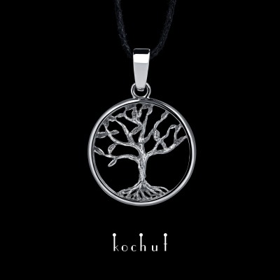 Pendant "The Tree of Life". Silver, oxidation