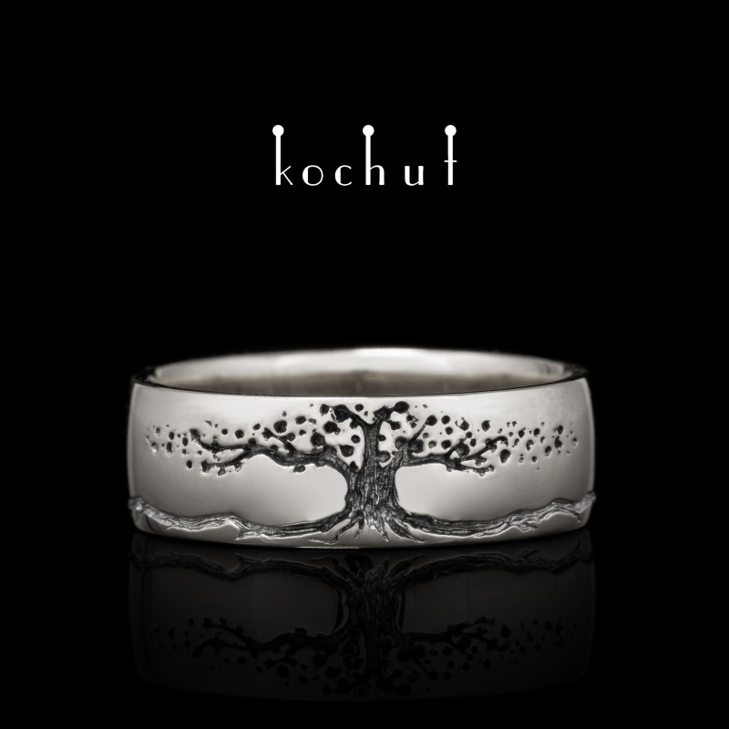 Ring «Tree of Life, infinity». Silver, oxidation