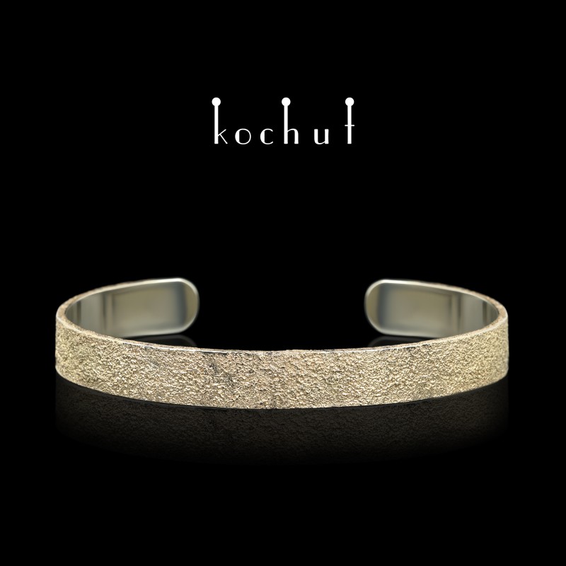 Bracelet «Soul and body: coherent whole». White gold, fusing of yellow gold