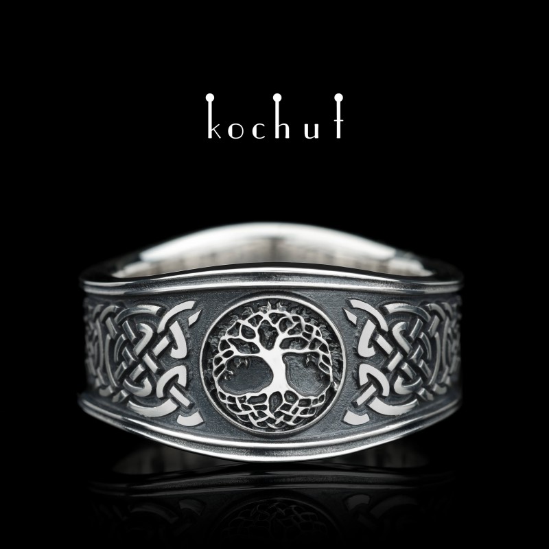 Ring «Celtic monogram». Silver, oxidized