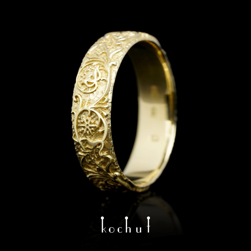 Ring «Harmony of nature». Yellow gold