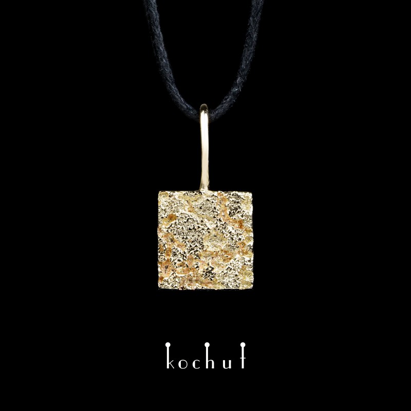 Pendant "Soul and body." Yellow gold, fusing of yellow gold