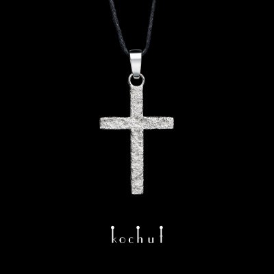 Cross «Soul and body.» Silver, fusion of white gold, white rhodium
