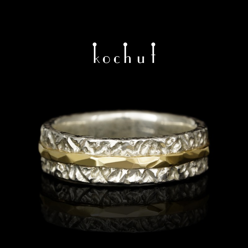 Citadel — wedding ring made of silver and gold