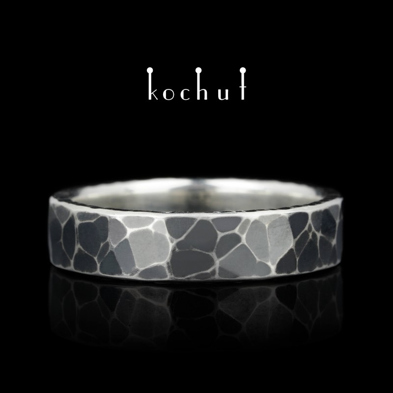 Light — forged silver ring