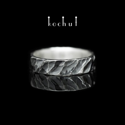 Brutal Right — forged silver ring