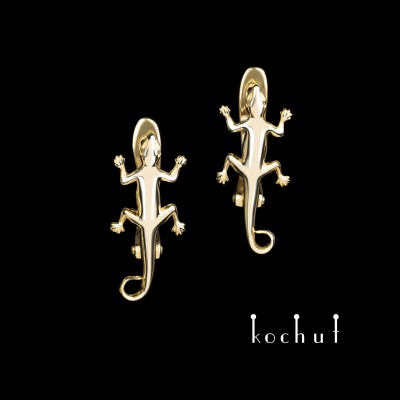 Earrings "Salamanders". Gold