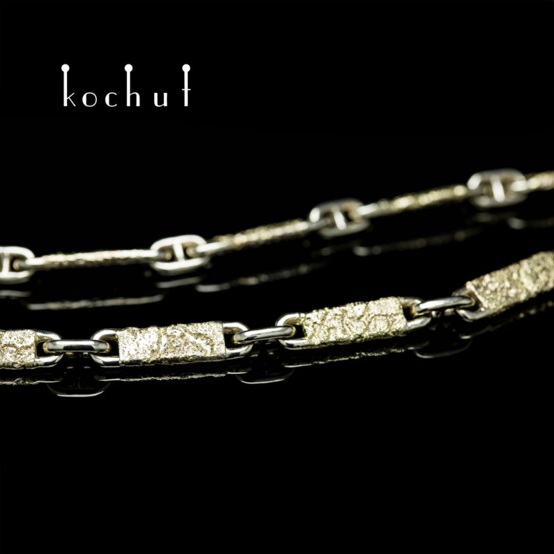 Chain «Soul and body». White and yellow gold