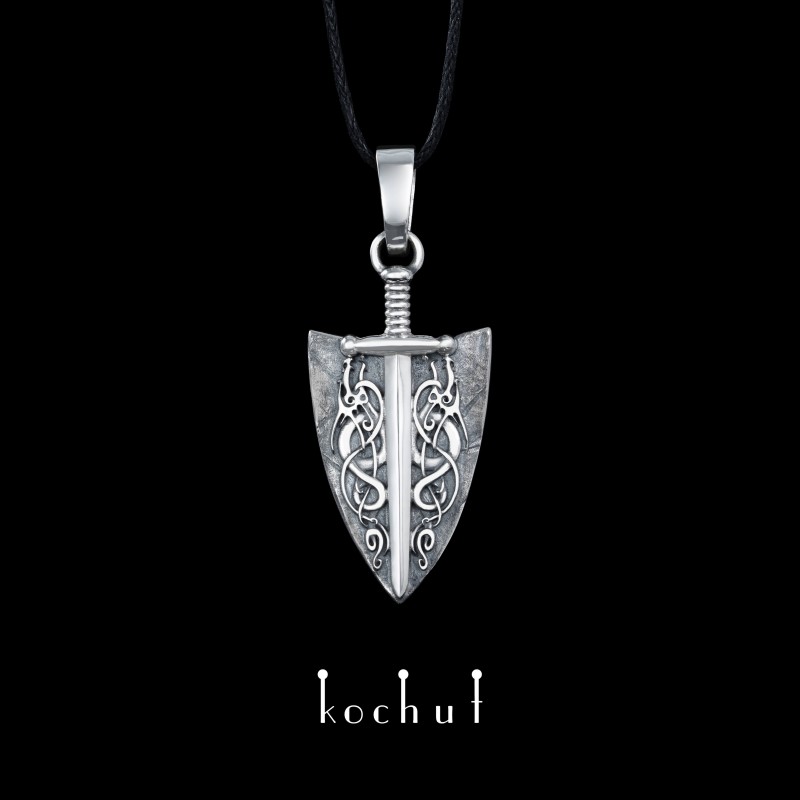 Pendant «The power of truth.» Silver, oxidized