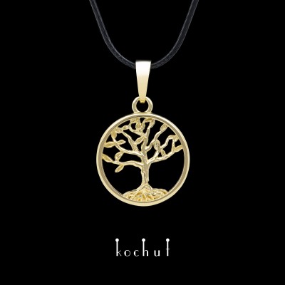 Přívěsek «Strom života, malý». Žluté zlato