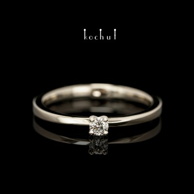 Engagement ring «My inspiration». White gold, diamond