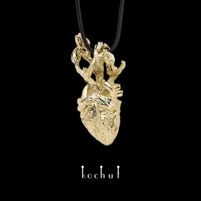 Pendant «Ancient Heart». Yellow gold