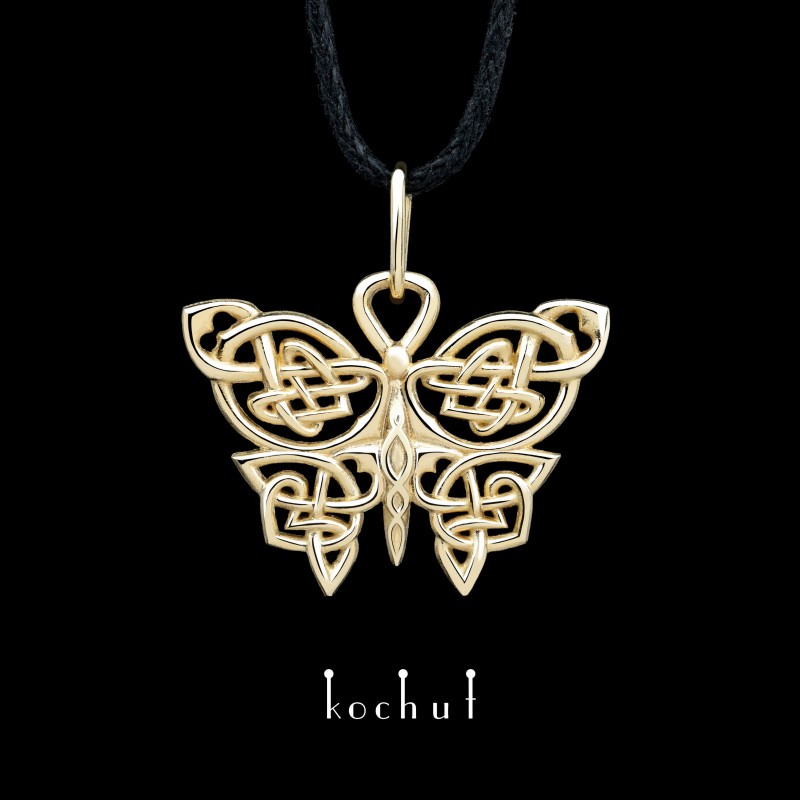 Pendant «Celtic butterfly». Yellow gold