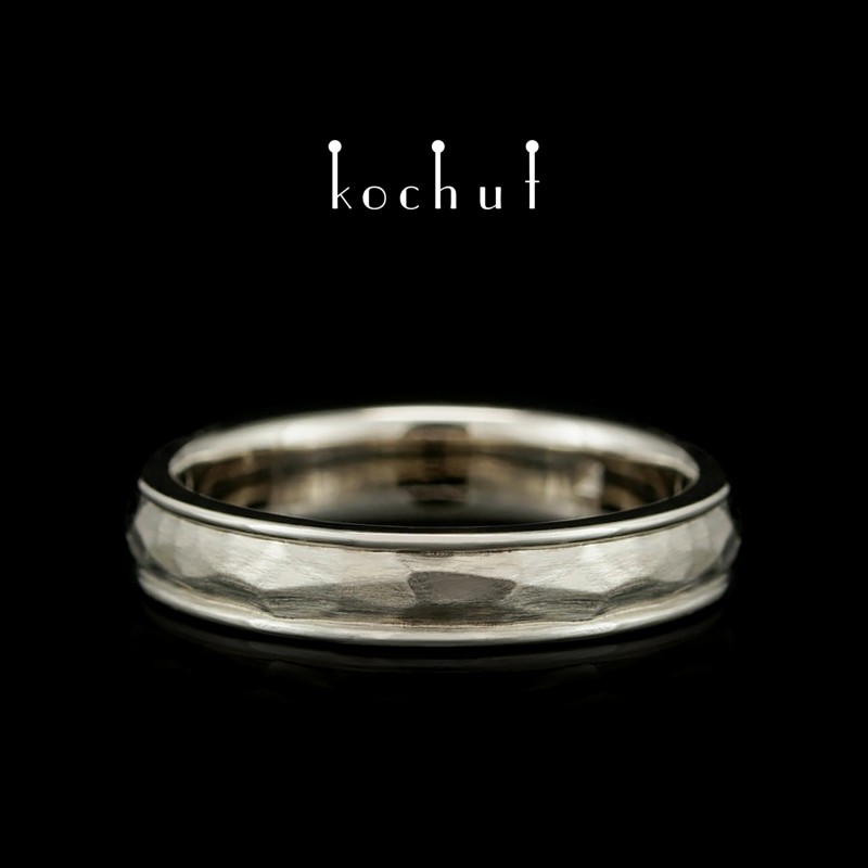 Wedding ring «Absolute with rims». White gold