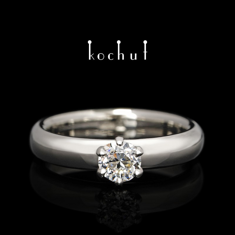 Engagement ring «Persephone». Platinum, diamond