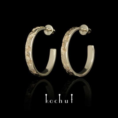 Earrings «Soul and body». Whte gold