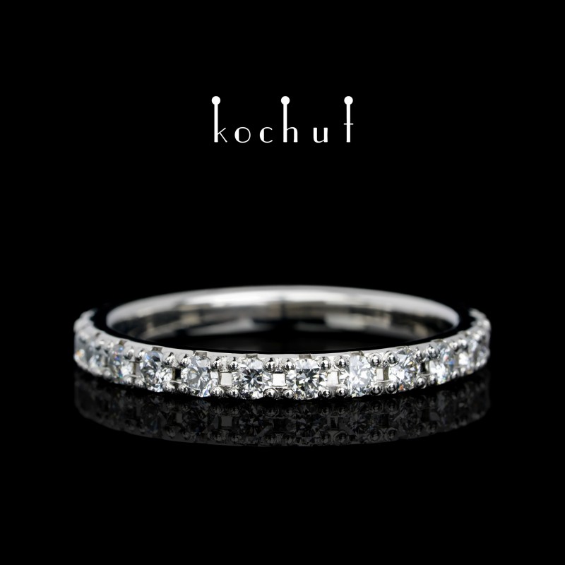 Engagement ring «My orbit». Platinum, diamonds