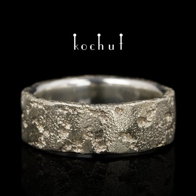  Ring «Soul and body with forging Light». Silver, plating white gold