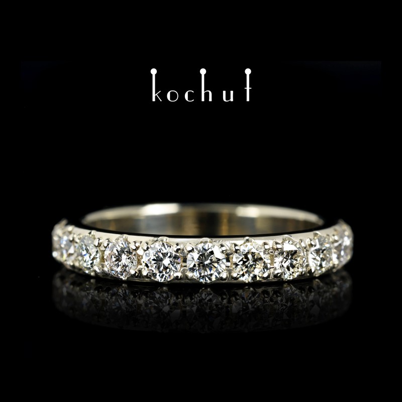 Engagement ring «My orbit». White gold, diamonds