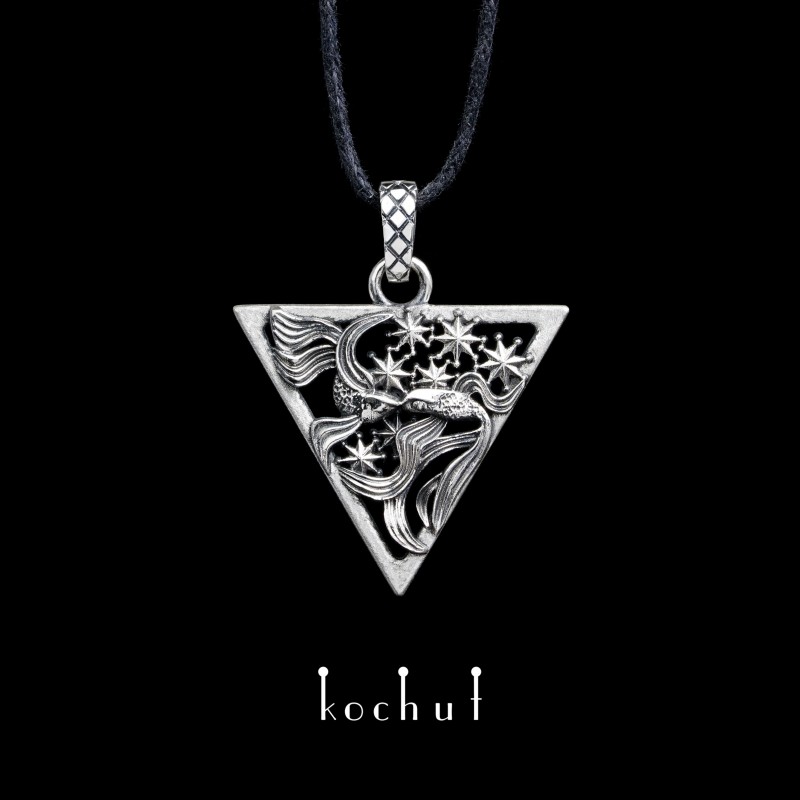  Pisces — pendant made of oxidized silver