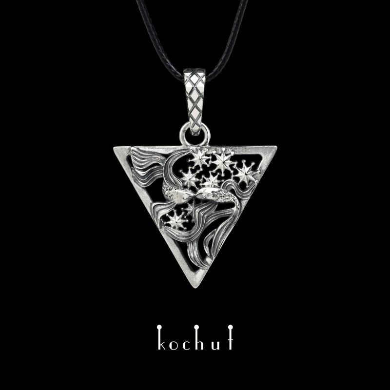  Pisces — pendant made of oxidized silver