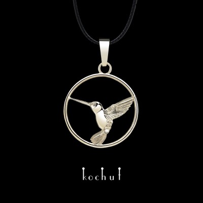 Pendant «Hummingbird». Yellow gold