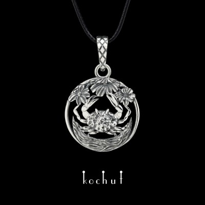 Cancer — pendant made of oxidized silver