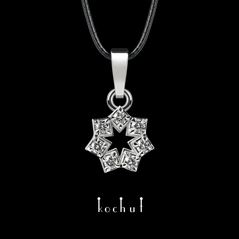 Pendant «Elenielle». Platinum, diamonds