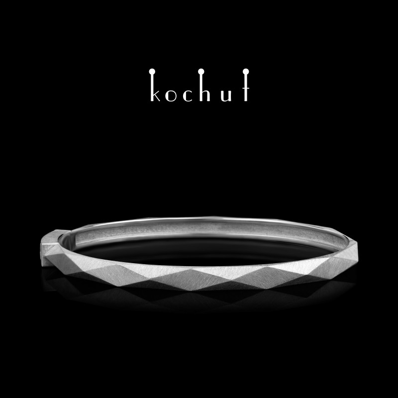 Bracelet «My Queen». White gold, white rhodium