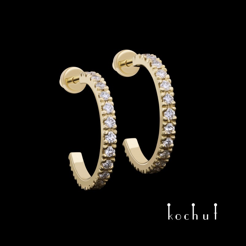 Earrings «My Orbit». Platinum, diamonds