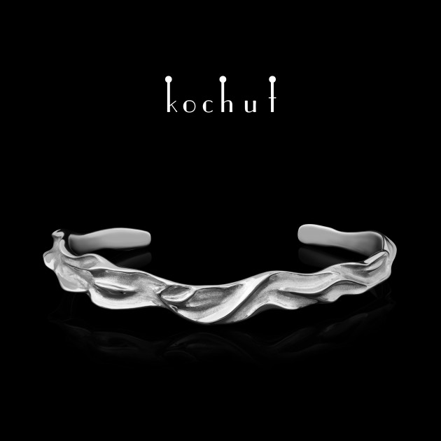 Bracelet «Philautia». Silver, white rhodium