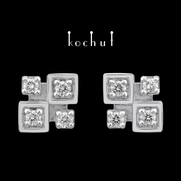 Сережки «Eclat». Платина, діаманти