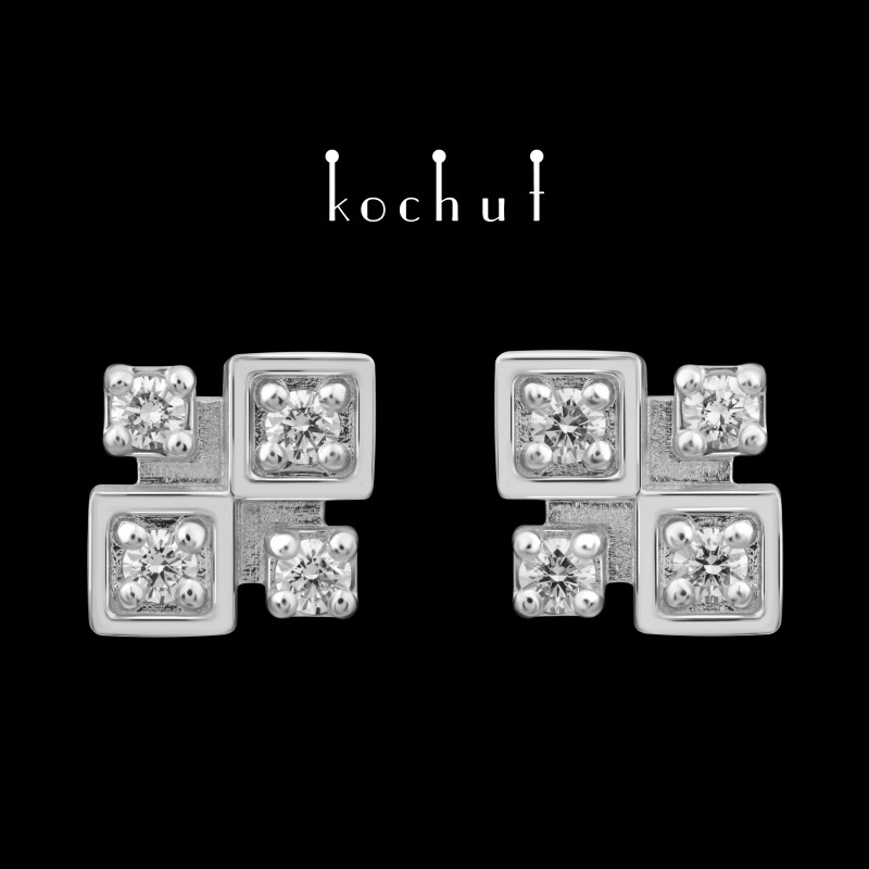 Сережки «Eclat». Платина, діаманти