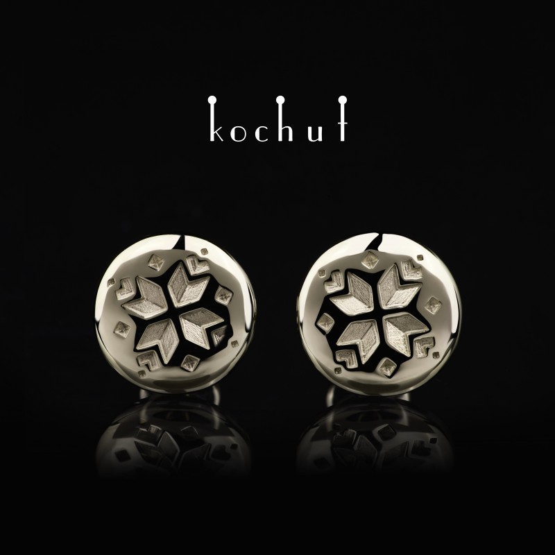 Earrings «Alatyr». White gold